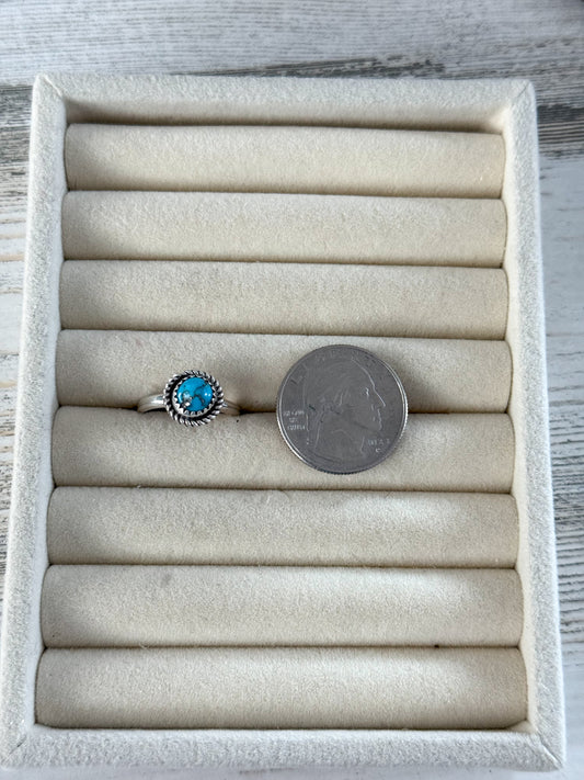 Native American Dainty Kingman Ring 6.5