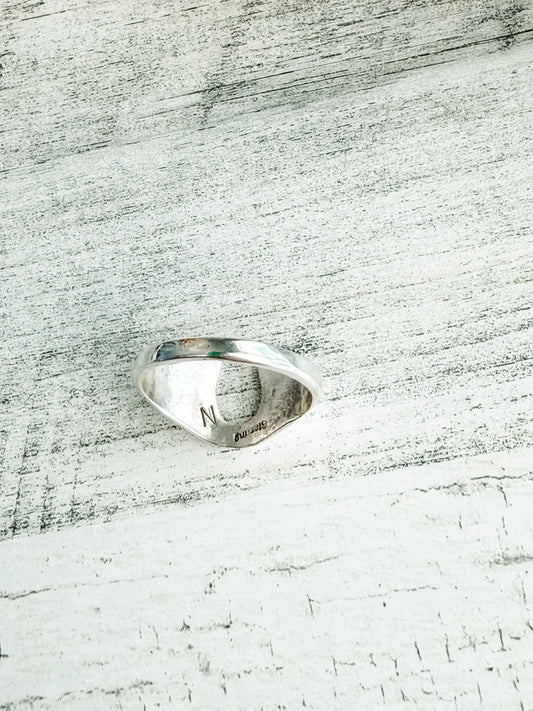 Native American Made Sterling Horseshoe Ring 11