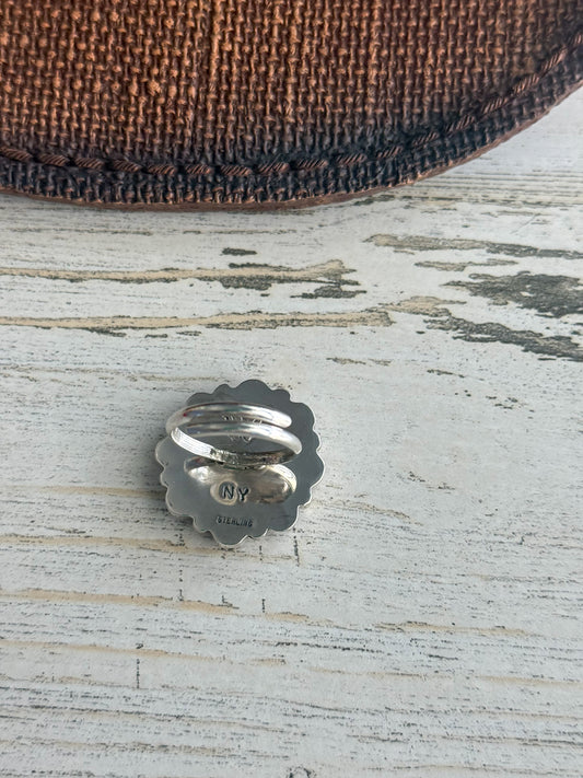Native American Black Onyx Adjustable Ring