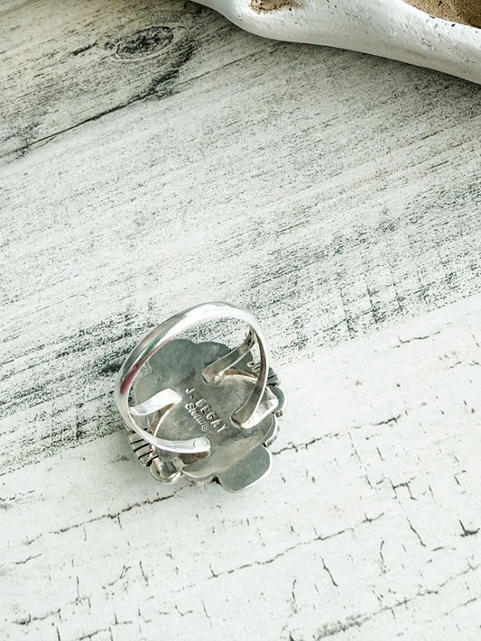 Native American Made Kingman Turquoise Ring 9