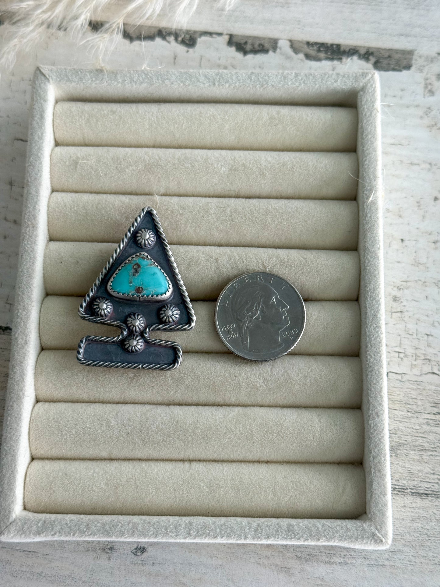 Native American Arrowhead Turquoise Ring 8