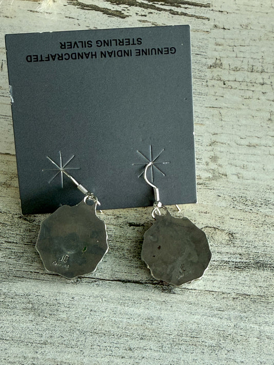 Native American Kingman Cluster Dangle Earrings