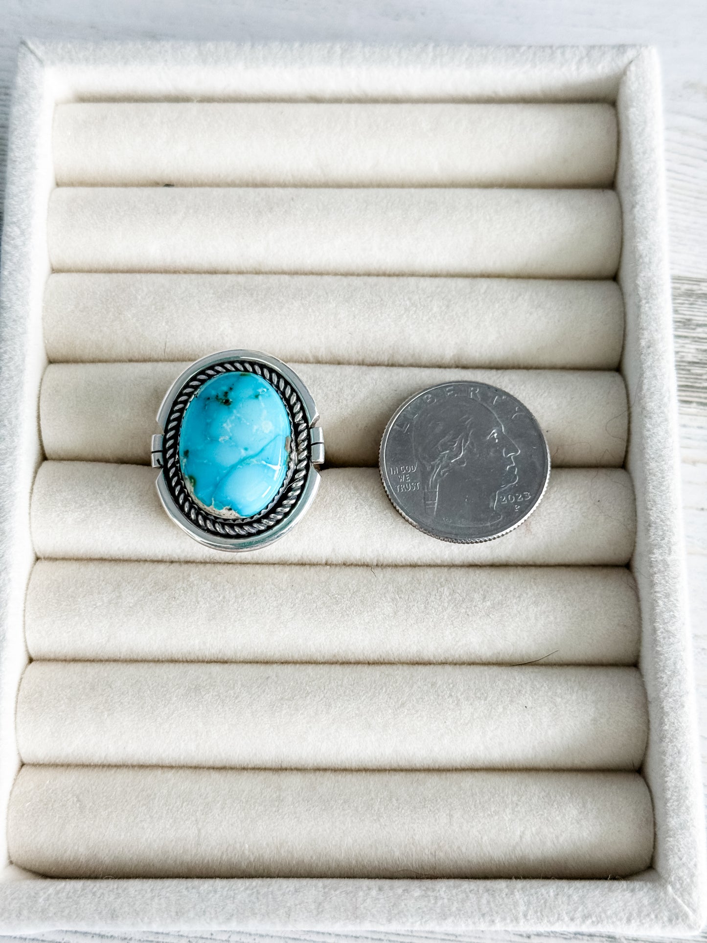 Native American Royston Turquoise Ring 8