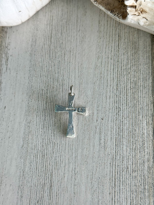 Native American Sterling/Turquoise Cross Pendant