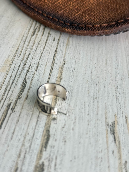 Native American Sterling Storyteller Hoops