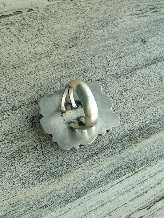 Native American Kingman Turquoise Ring 8