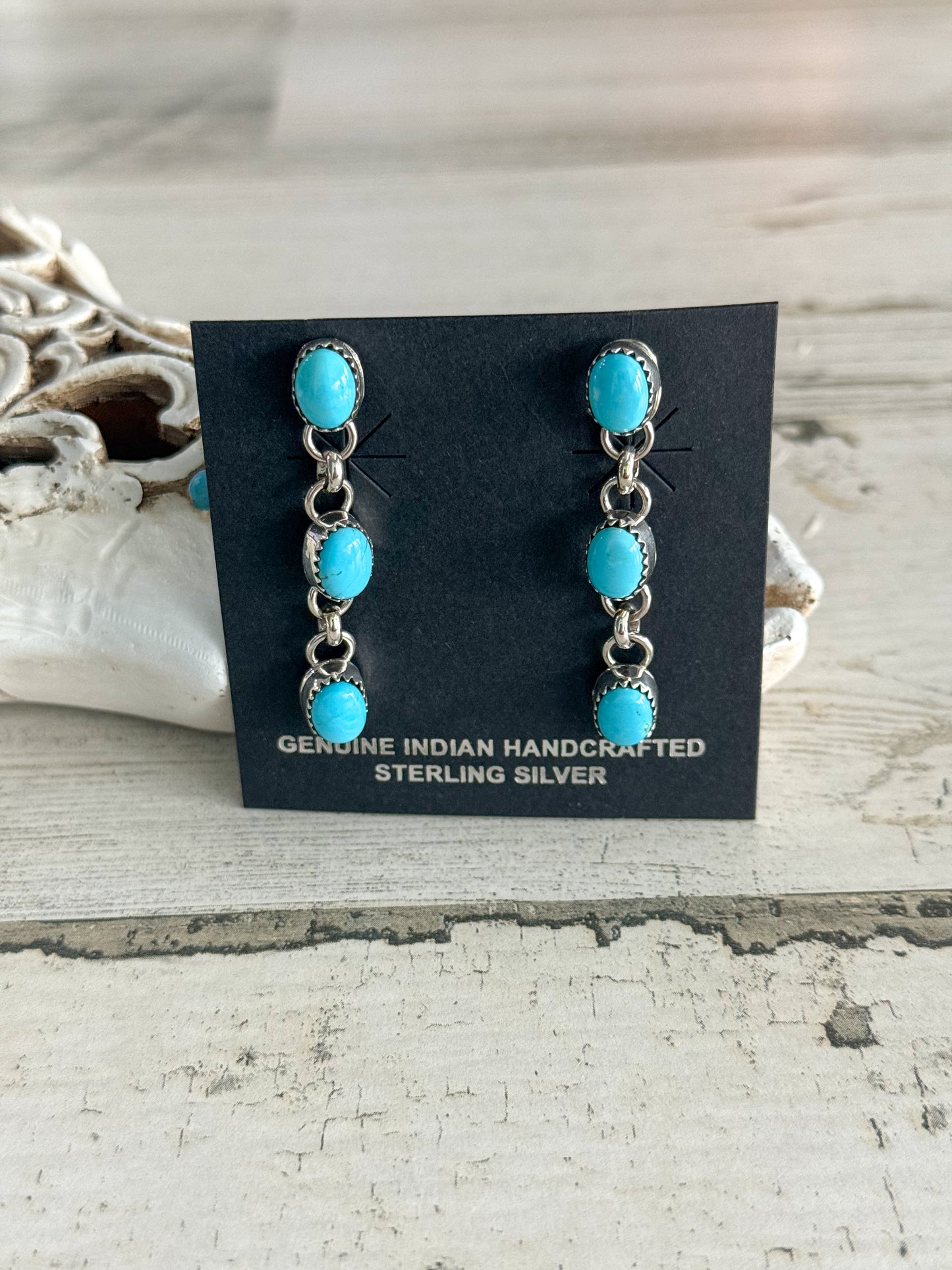 Native Made Sleeping Beauty Dangle Earrings