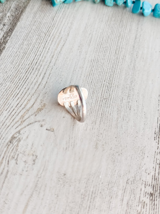 Native American Blue Turquoise Ring 8