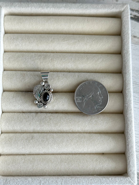 Native American Black Onyx Pendant