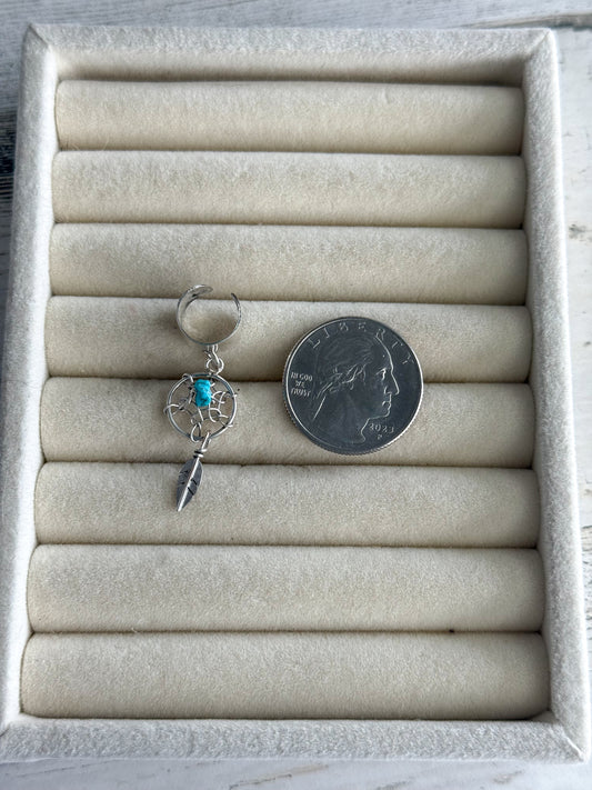 Native American Sterling Dreamcatcher Ear Cuff