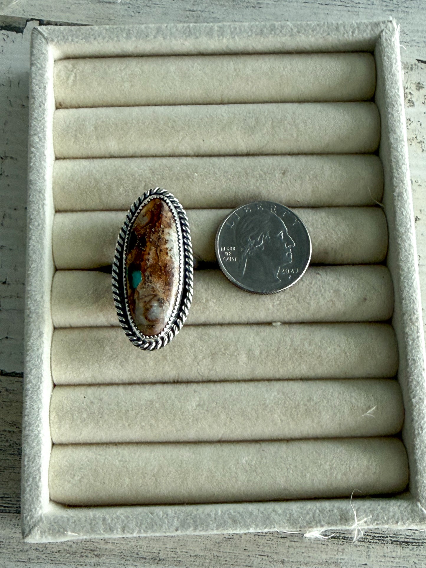 Native American Adjustable Royston Ribbon Ring