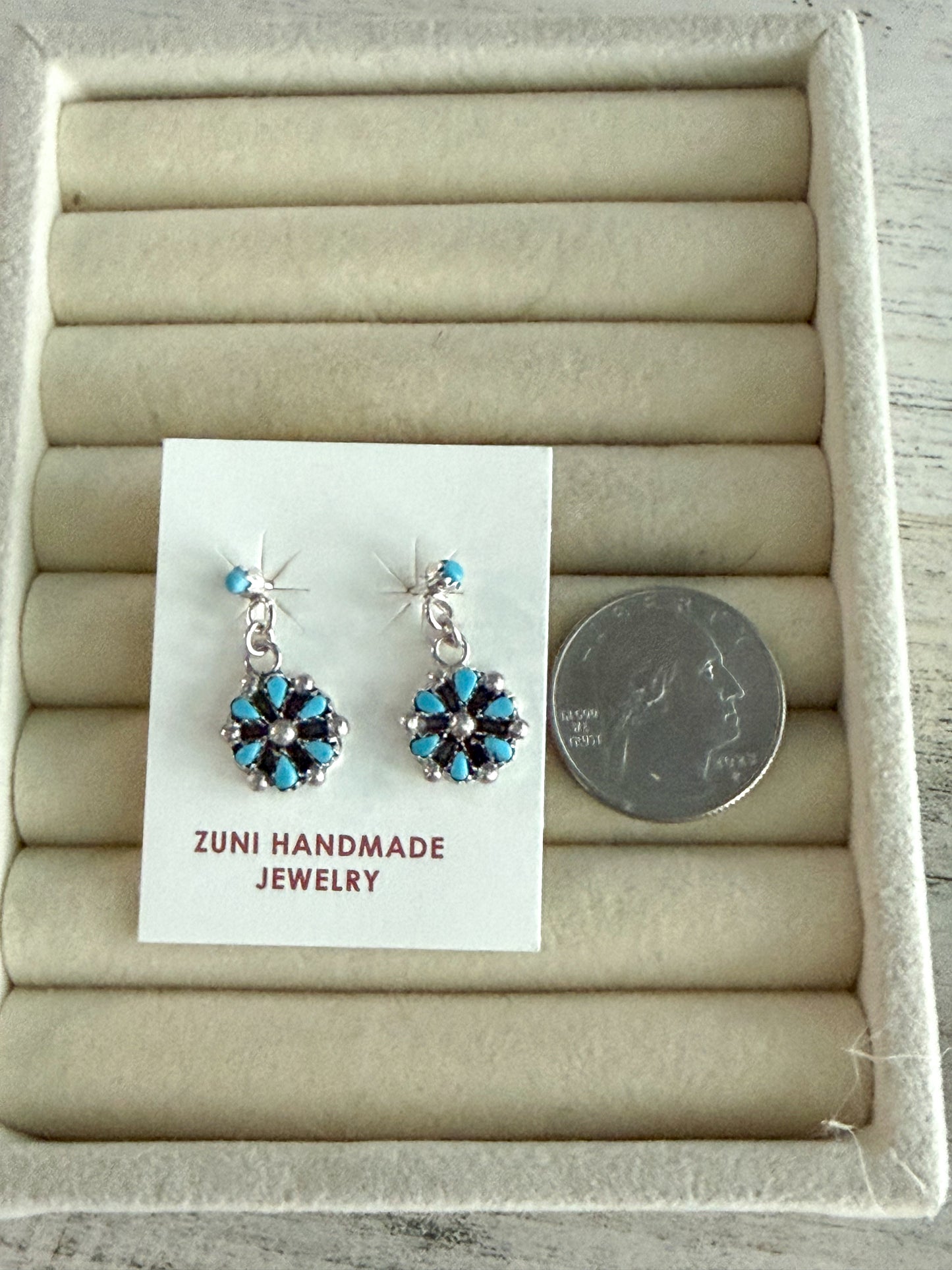 Native American Kingman Cluster Earrings