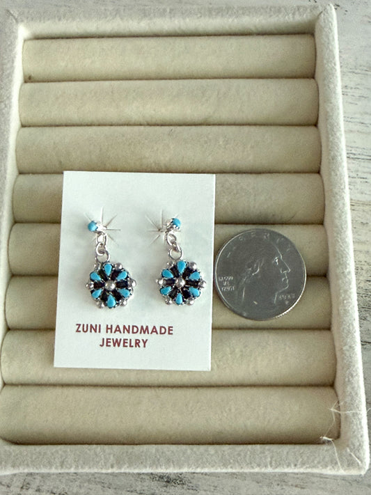 Native American Kingman Cluster Earrings