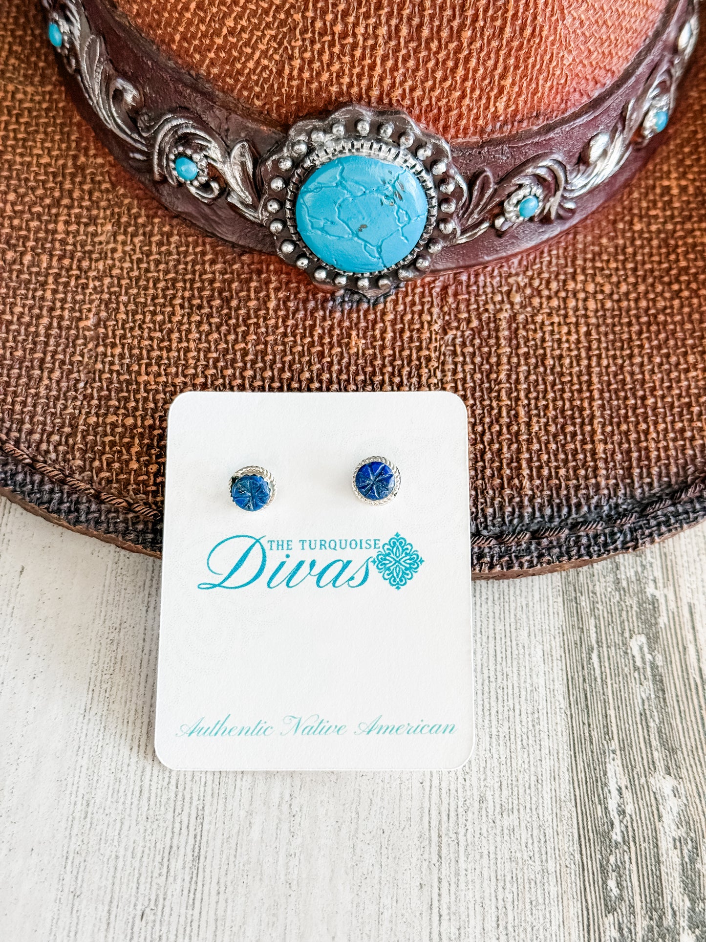 Native American Lapis Studs