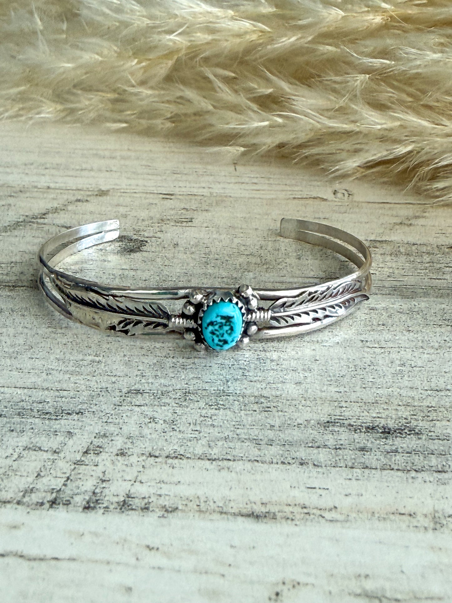 Native American Sterling Turquoise Bracelet