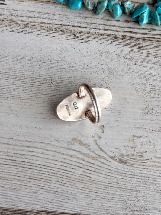 Native American Carico Lake Turquoise Ring 8