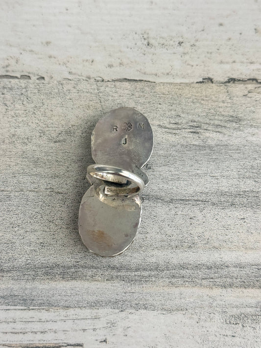 Native American 2 Sonoran Blue Stone Adjustable Ring