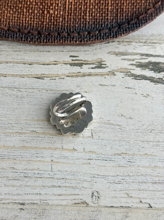 Native American Pink Conch Adjustable Ring