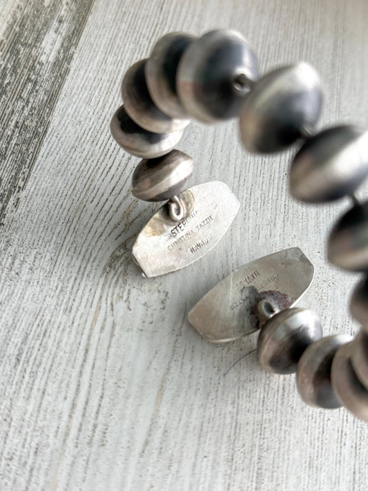 Native American Navajo Pearl & Royston Turquoise Cuff