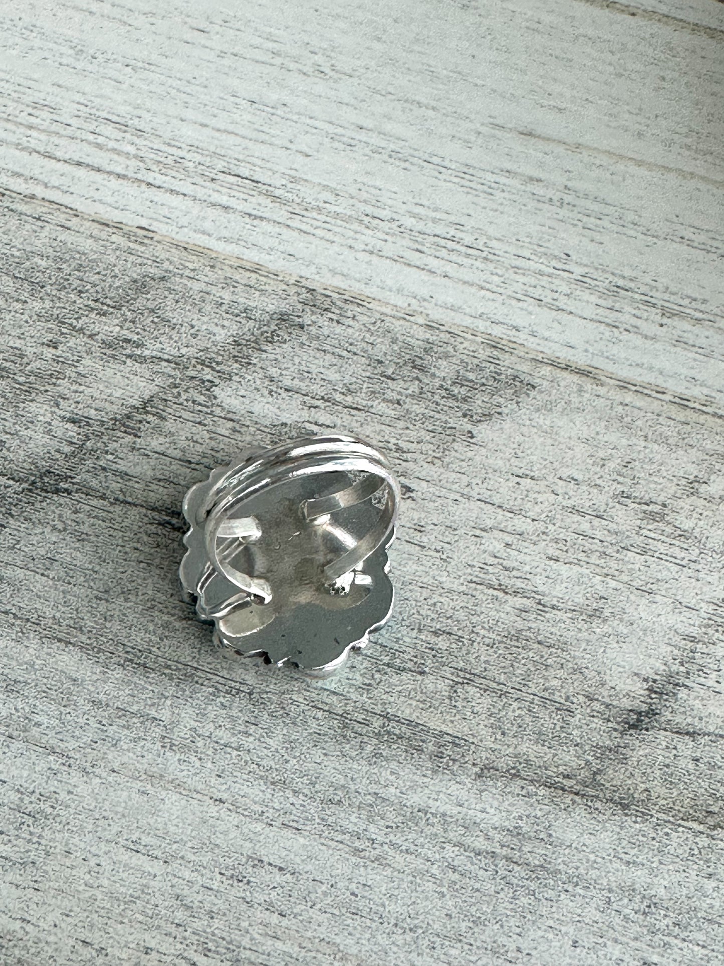 Native Made Turquoise Cluster Ring 9