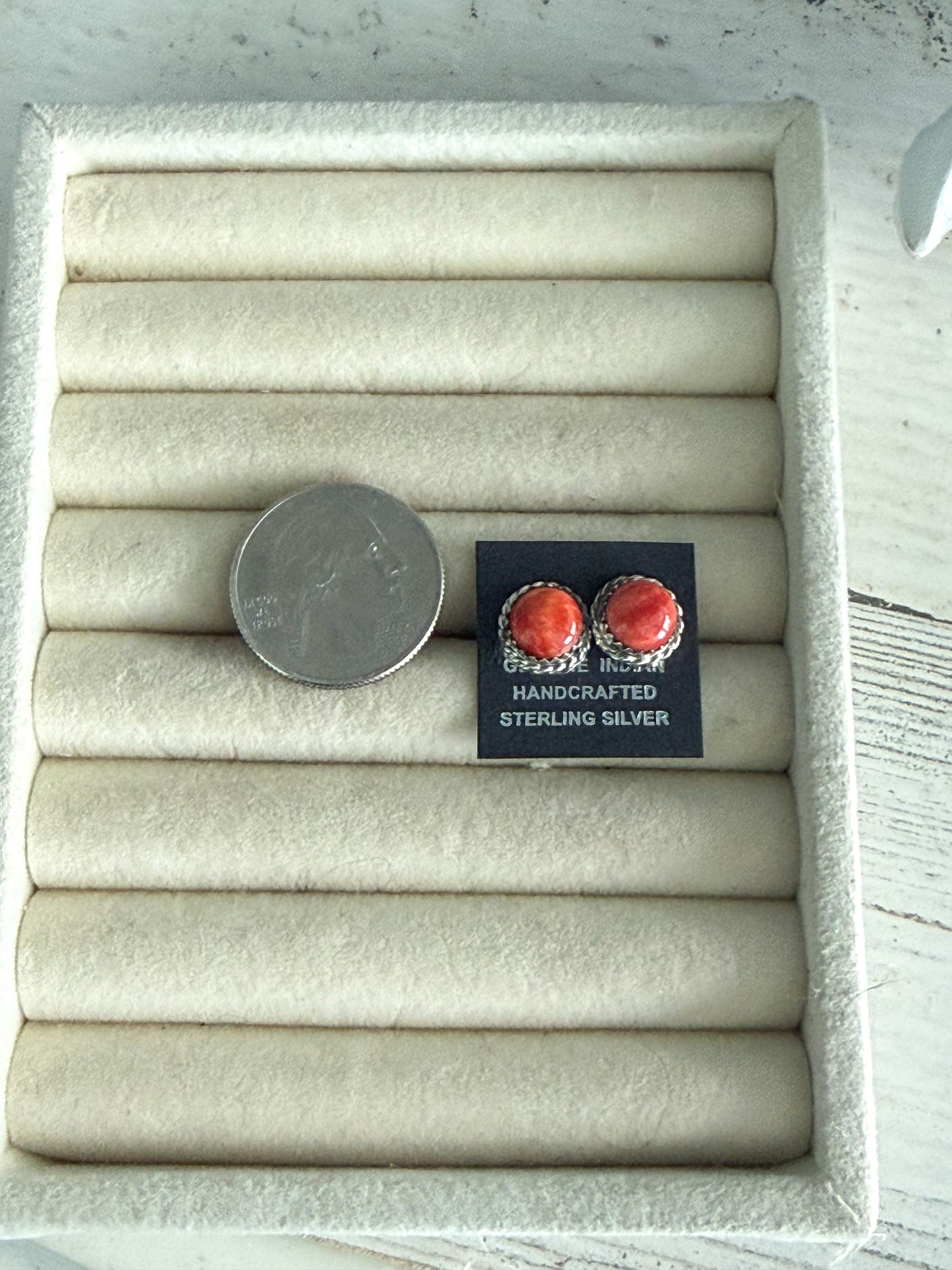 Native American Red Spiny Studs