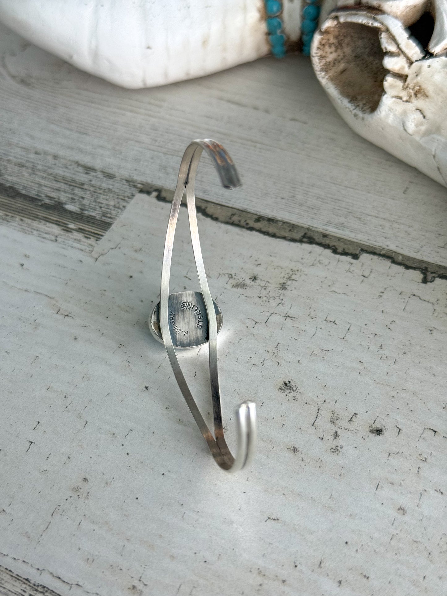 Native American Egyptian Turquoise Cuff 6.25"