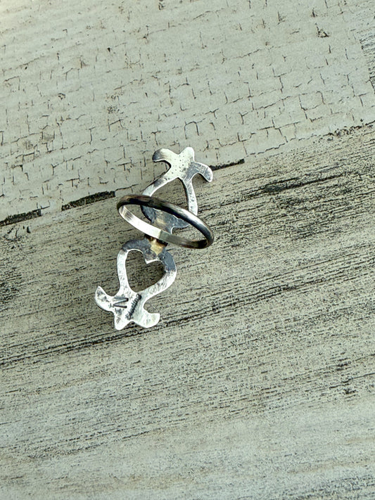 Native American Sand Cast Ring 7.25