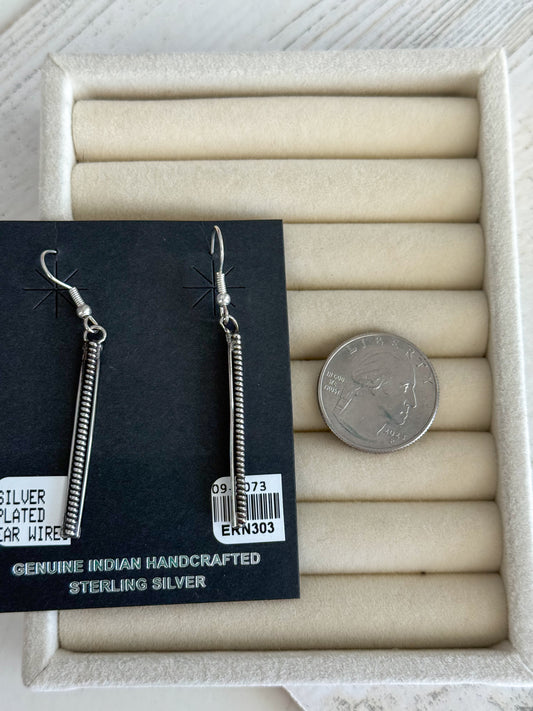 Native American Sterling Coil Dangles