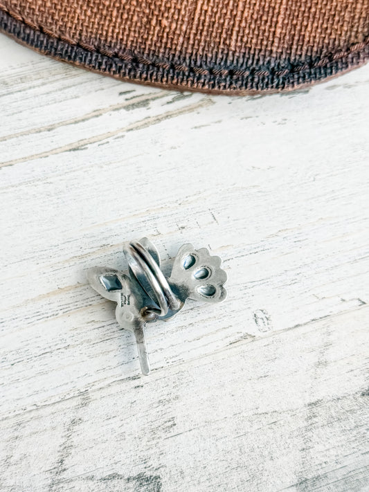 Native American Sterling & Turquoise Hummingbird Adjustable Ring