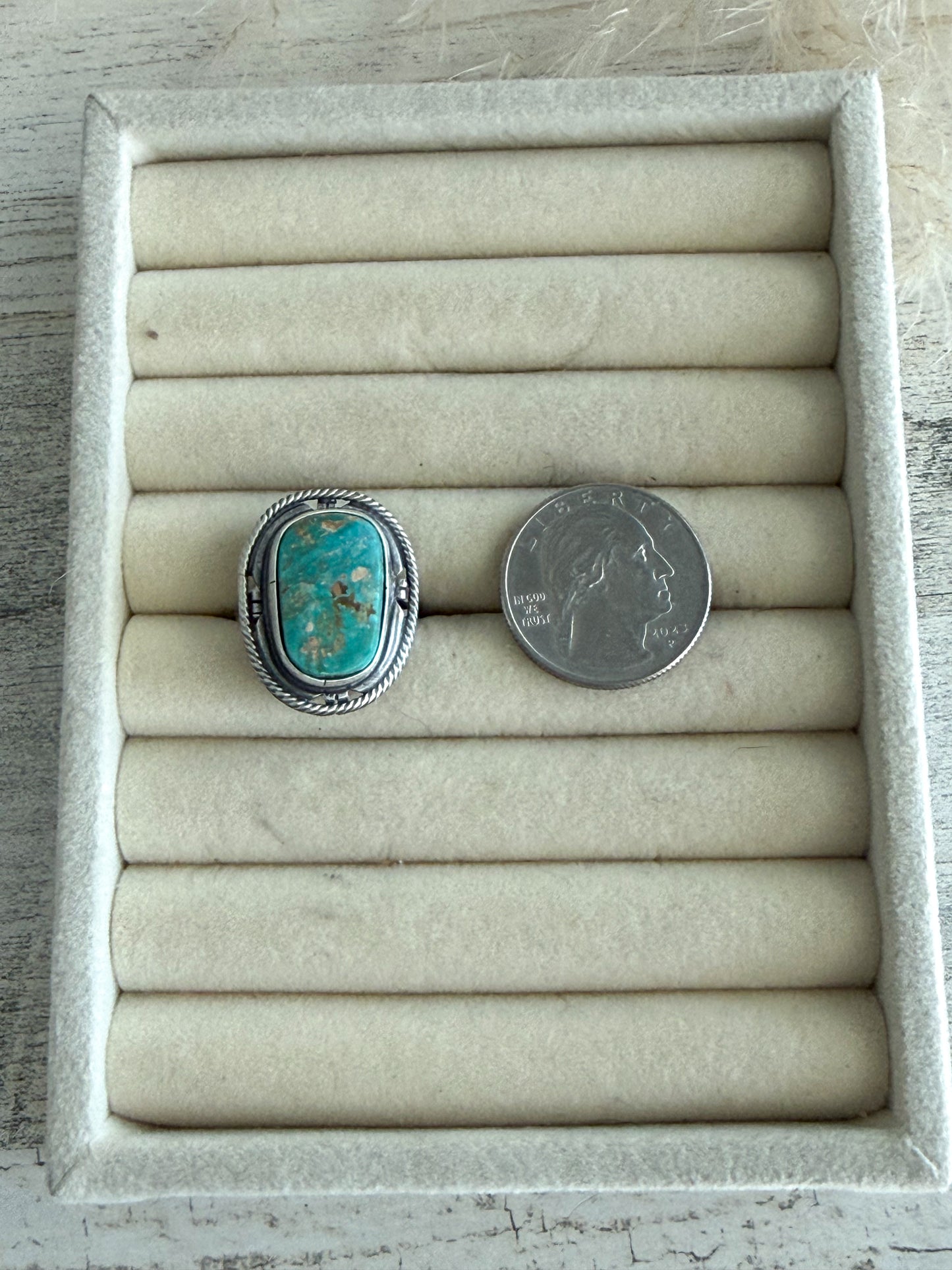 Native American Royston Turquoise Ring 8