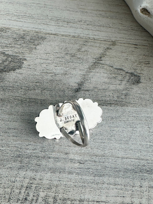 Native Made Blue Emerald Valley Turquoise Ring 9.5