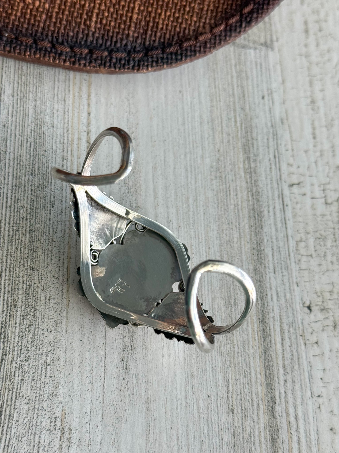 Native American Coral & Turquoise Cuff 6.75”