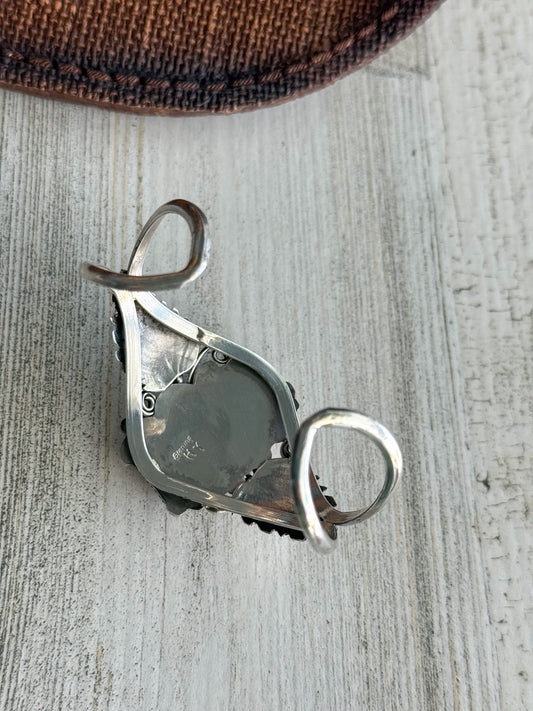 Native American Coral & Turquoise Cuff 6.75”