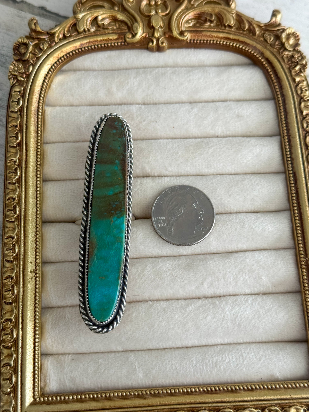 Native American Long Kingman Adjustable Ring