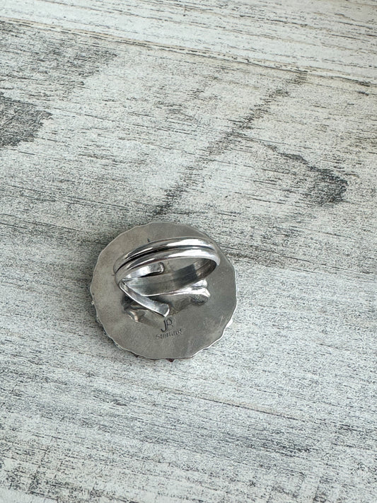 Native Made Cluster Turquoise Ring Adjustable