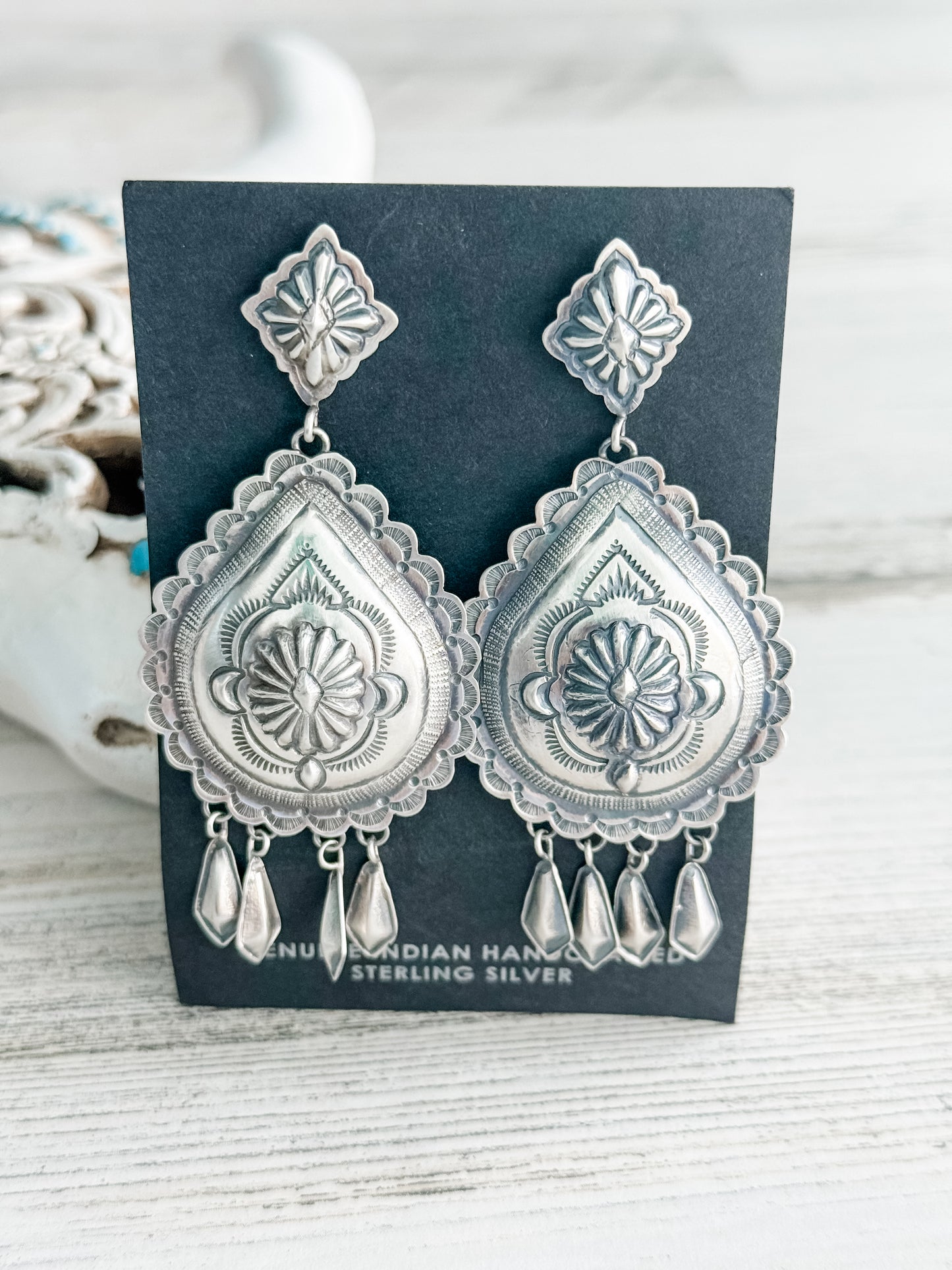 Native Made Sterling Silver Earrings