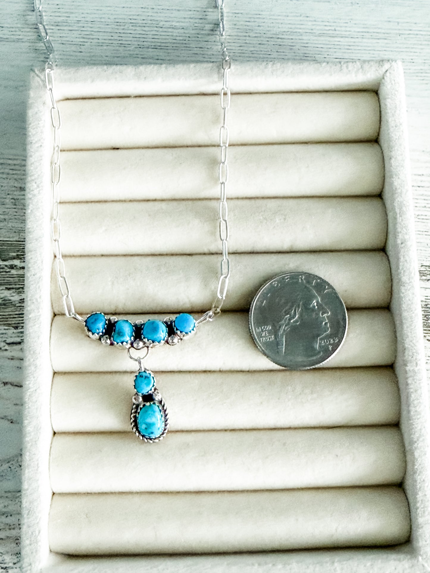 Native American Sleeping Beauty Turquoise 18" Necklace