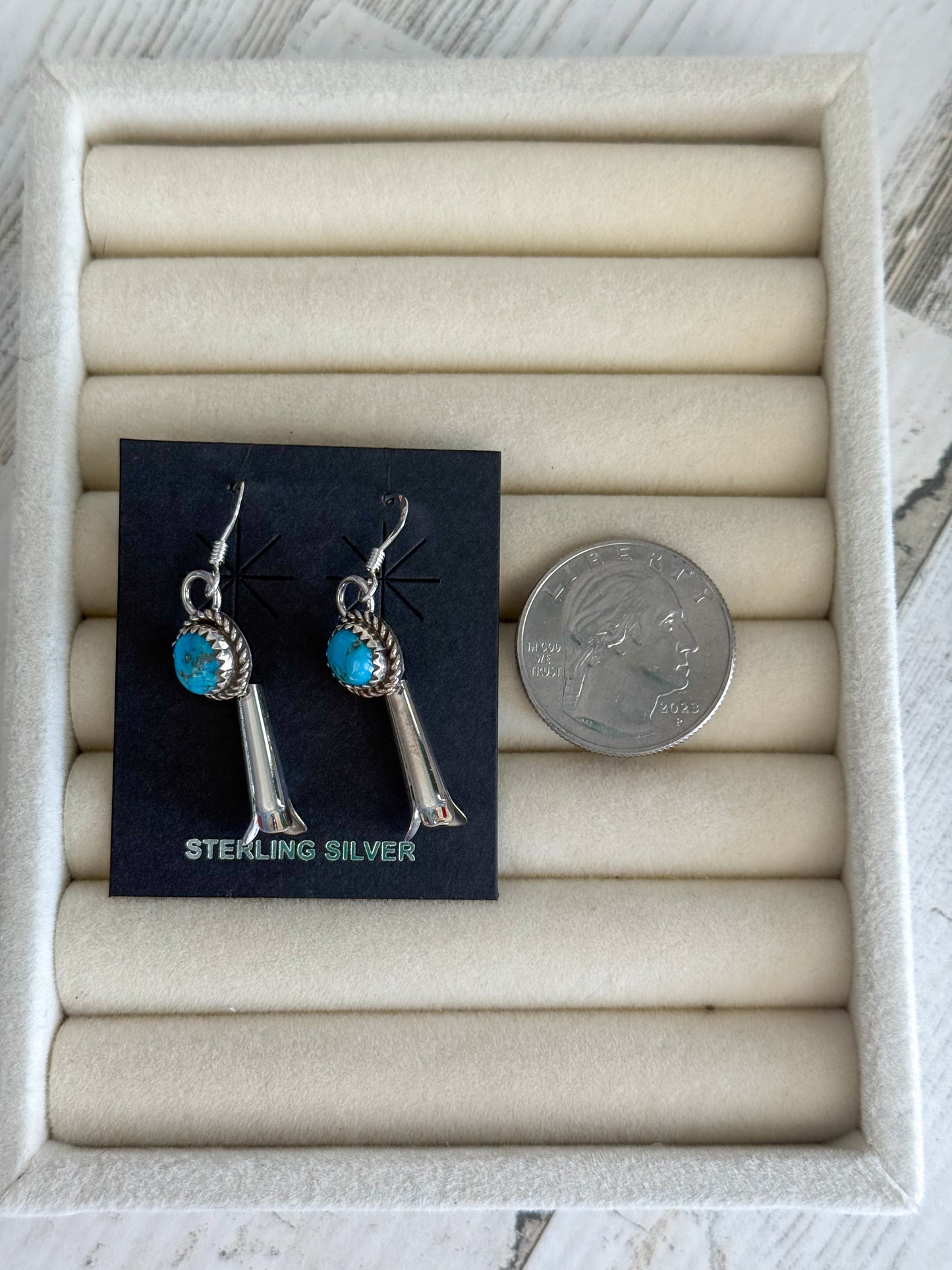 Native American Sleeping Beauty Blossum Earrings