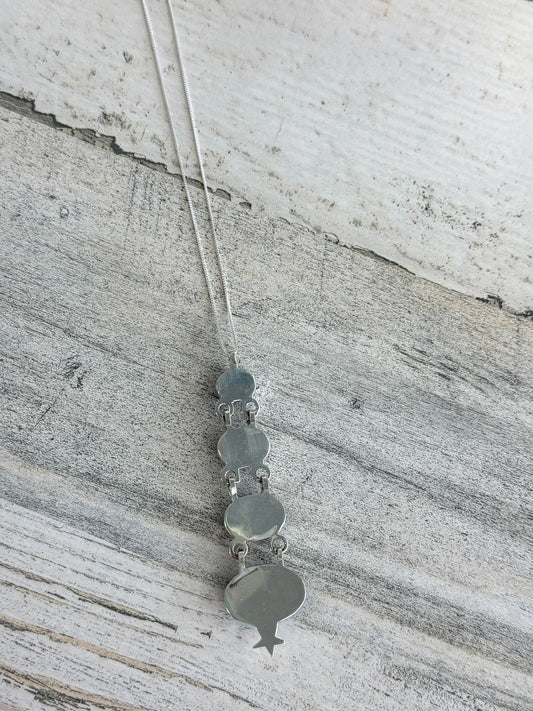 Native American 4 Turquoise Stone Star 18" Necklace