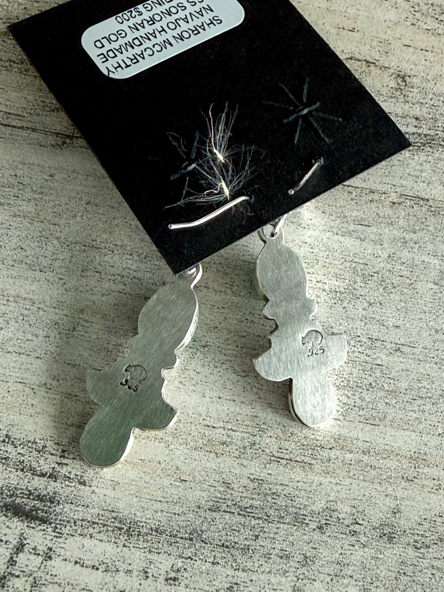 Native American Sonoran Gold Dangle Earrings