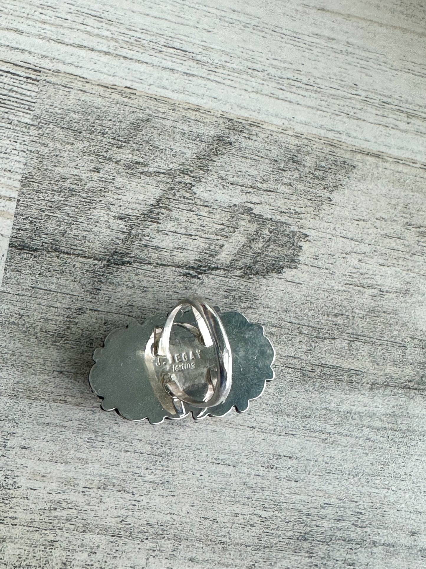 Native Made Deep Green Emerald Valley Turquoise Ring 6