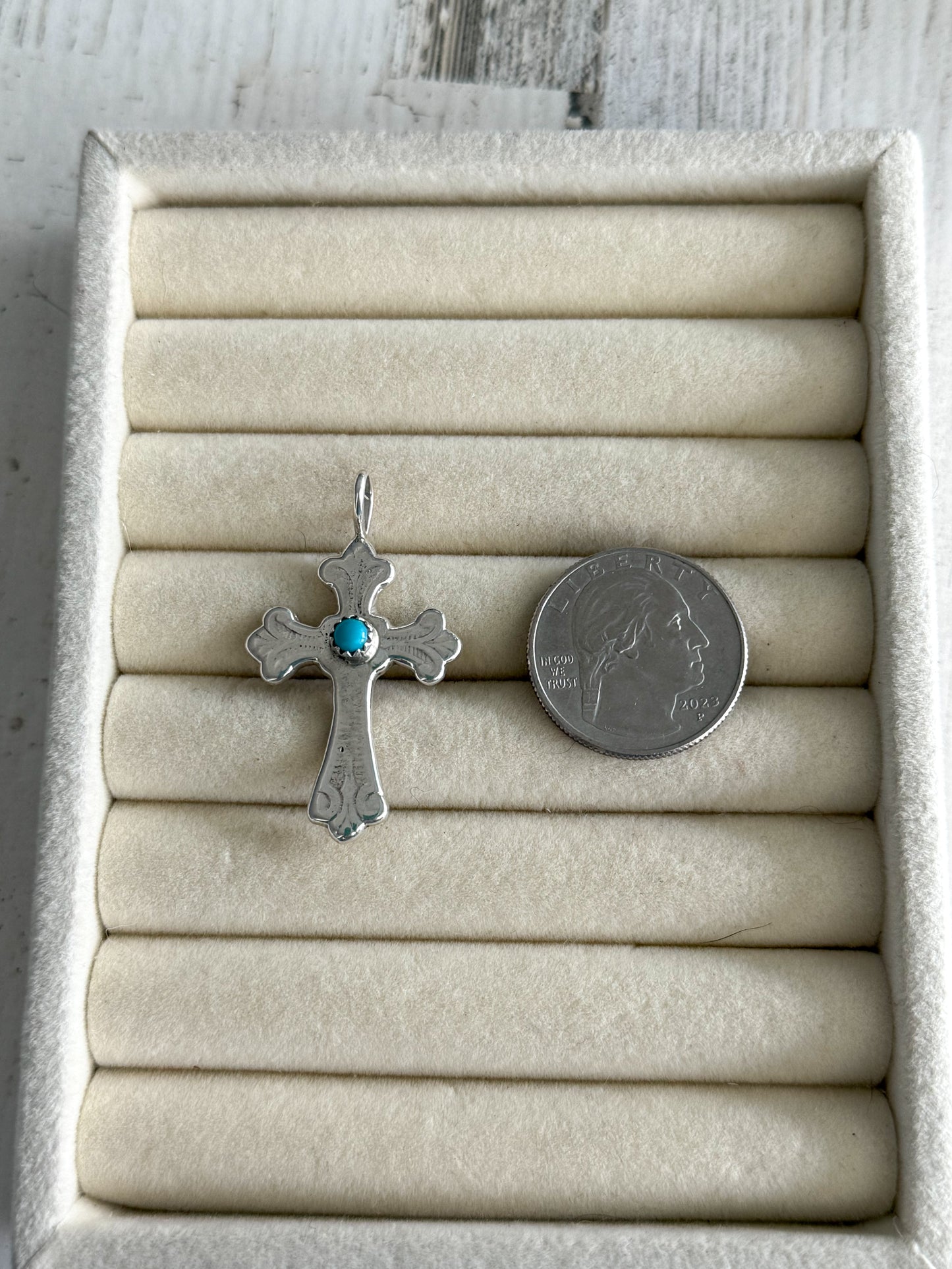 Native American Turquoise Cross Pendant