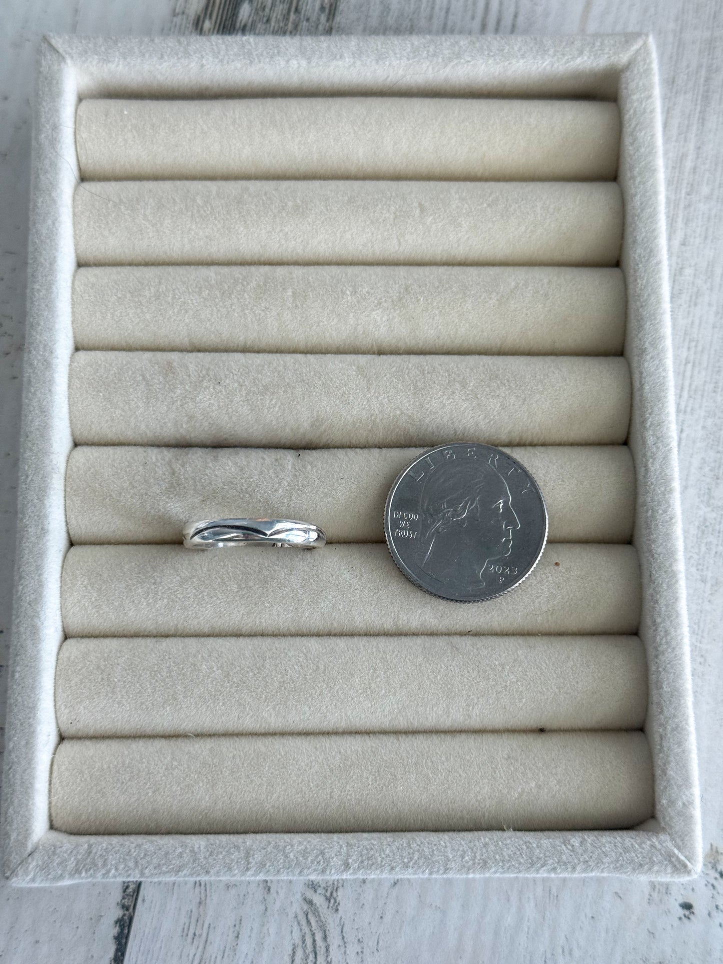 Native American Sterling Stamped Ring 7.5