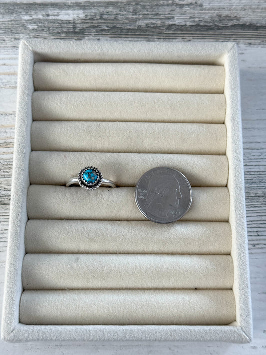 Native American Dainty Kingman Ring 8.5