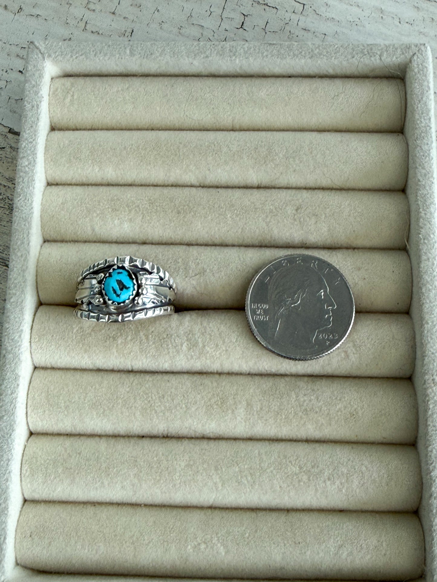 Native American Kingman Turquoise Ring 10