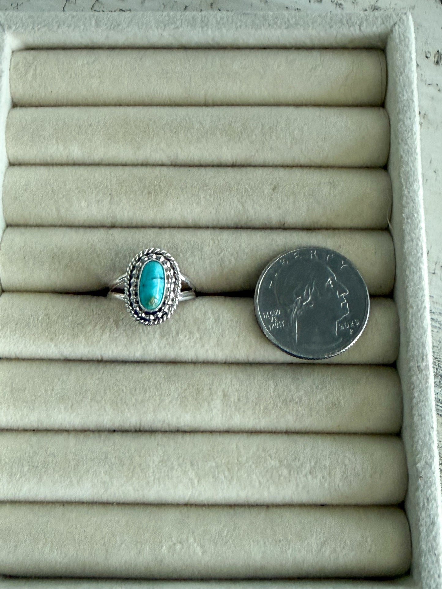 Native American Kingman Turquoise Ring 7