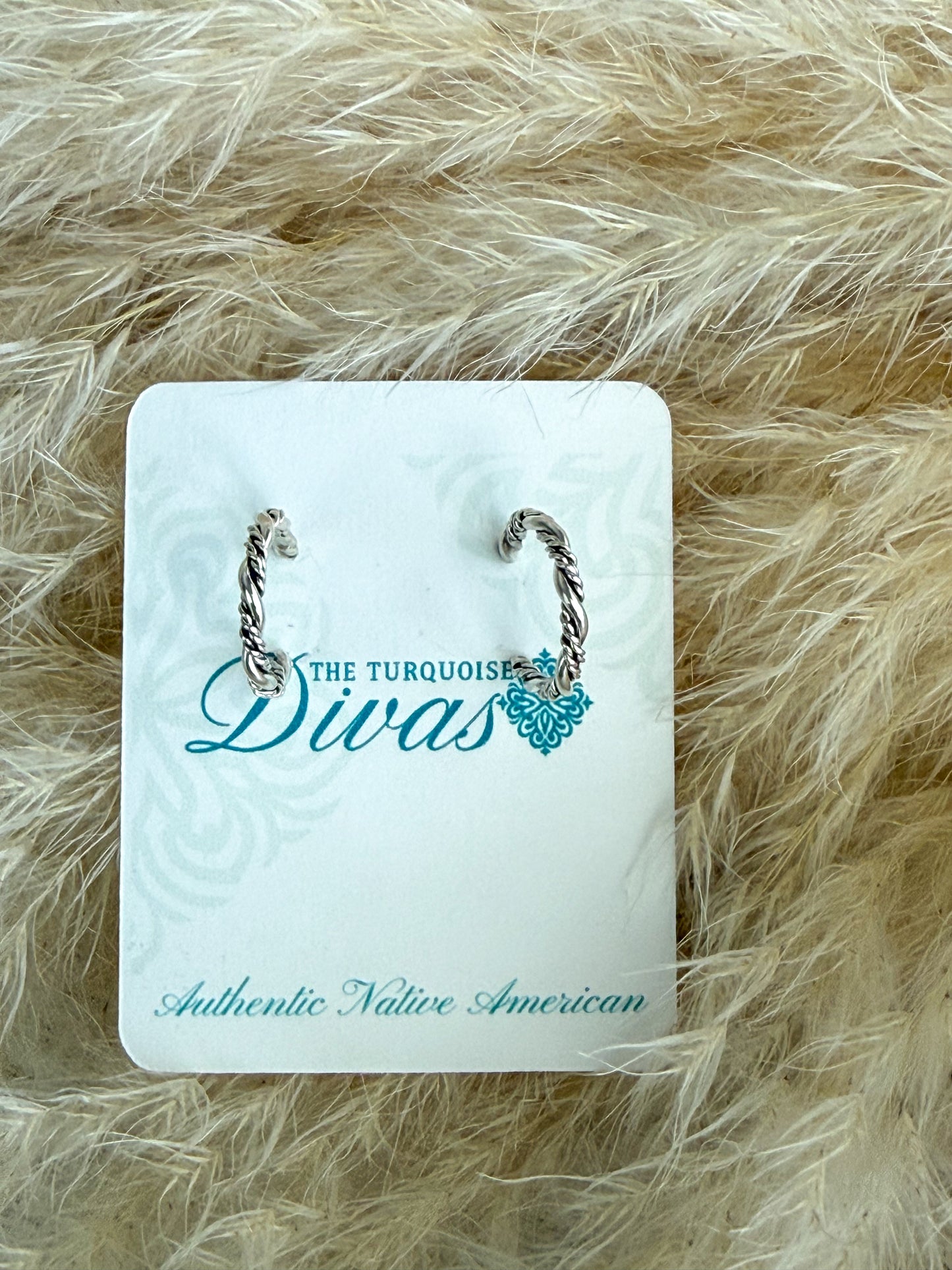 Native American Sterling Silver Hoop Earrings