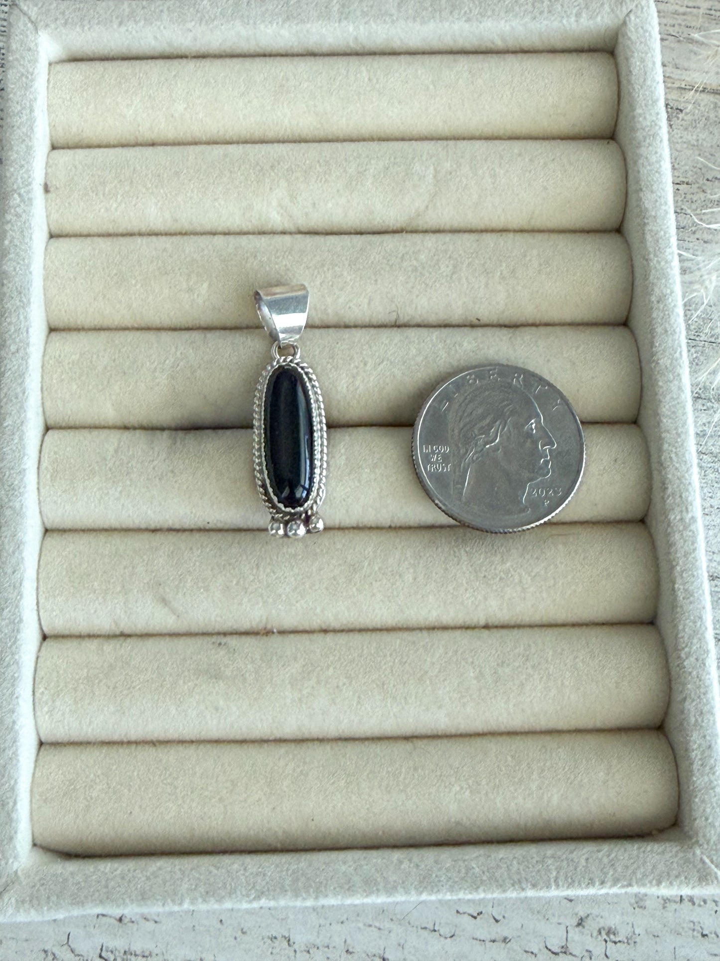 Native American Black Onyx Pendant
