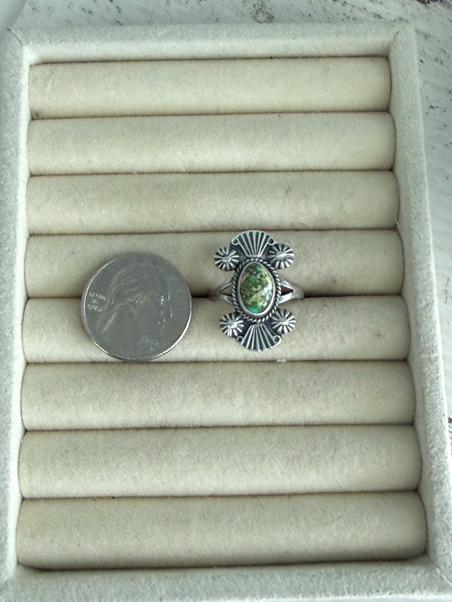 Native American Sonoran Gold Ring 9.5