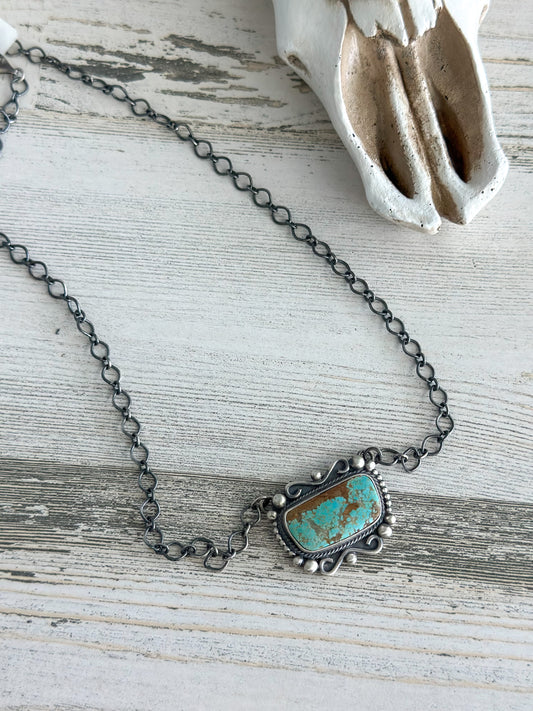 Native Made #8 Pendant Necklace 17"